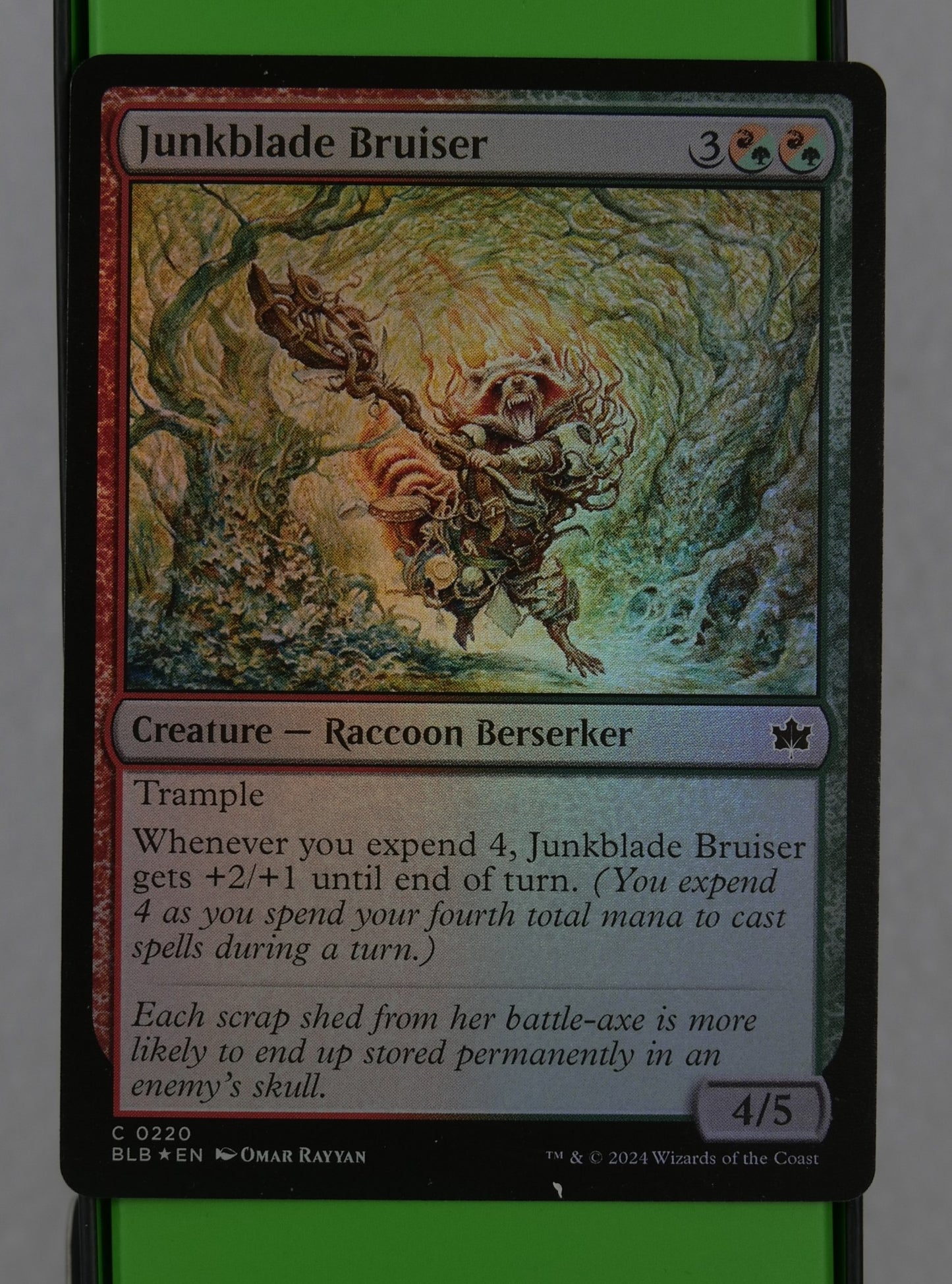 Junkblade Bruiser foil common MTG card from Bloomburrow (BLB), collector number 0220.
