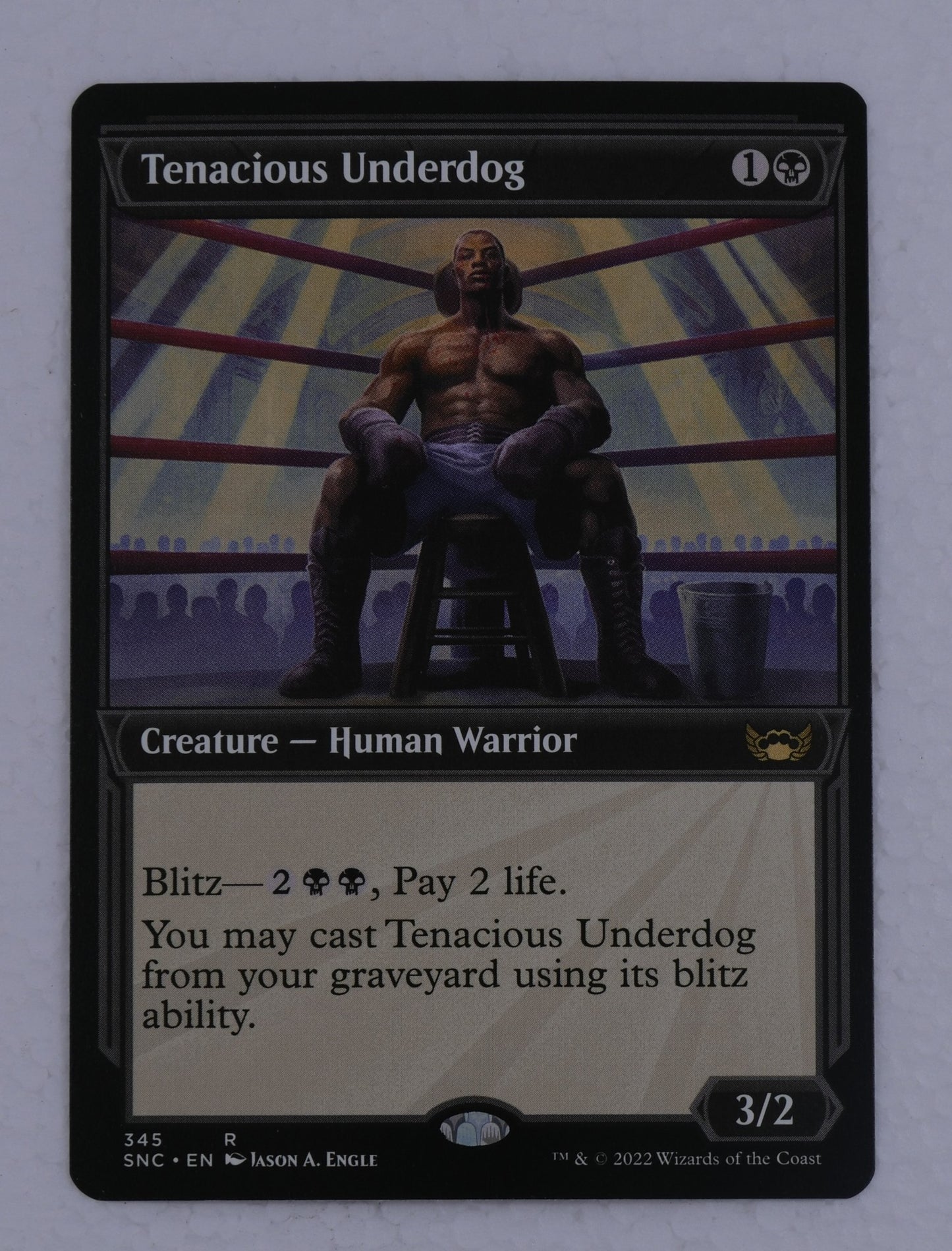 Tenacious Underdog Showcase MTG Streets of New Capenna SNC 345 Blitz recursion creature card