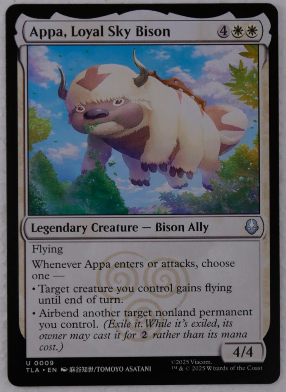 Appa Loyal Sky Bison regular MTG card from Avatar The Last Airbender