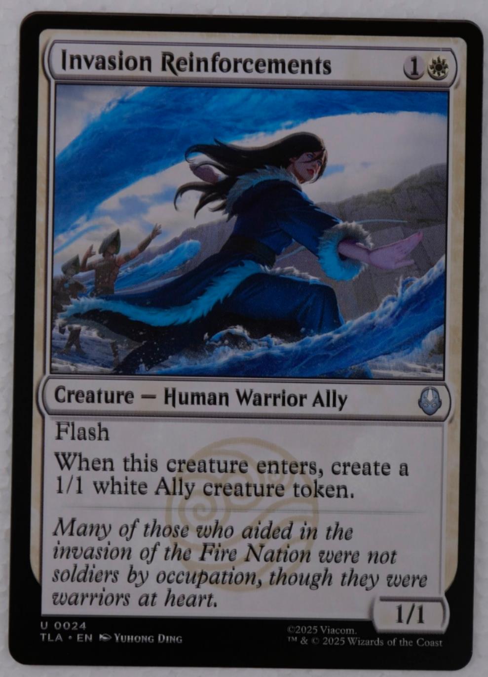 Invasion Reinforcements card from Avatar The Last Airbender TLA with flash and Ally token
