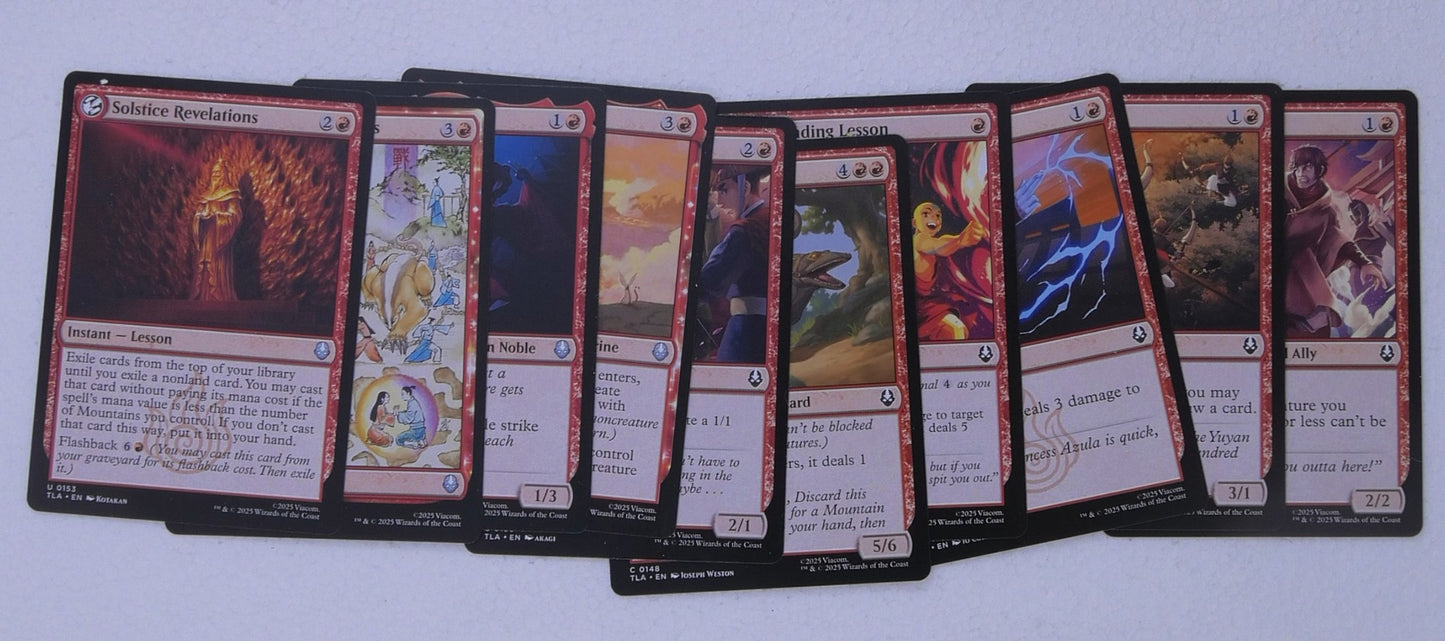 Avatar: The Last Airbender Red Starter Pack (10 Cards)
