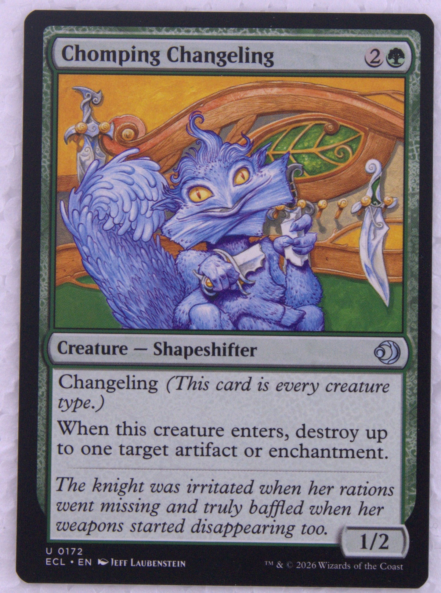 Chomping Changeling Lowryn: Eclipsed 0172 MTG Changeling card DM Vault Co