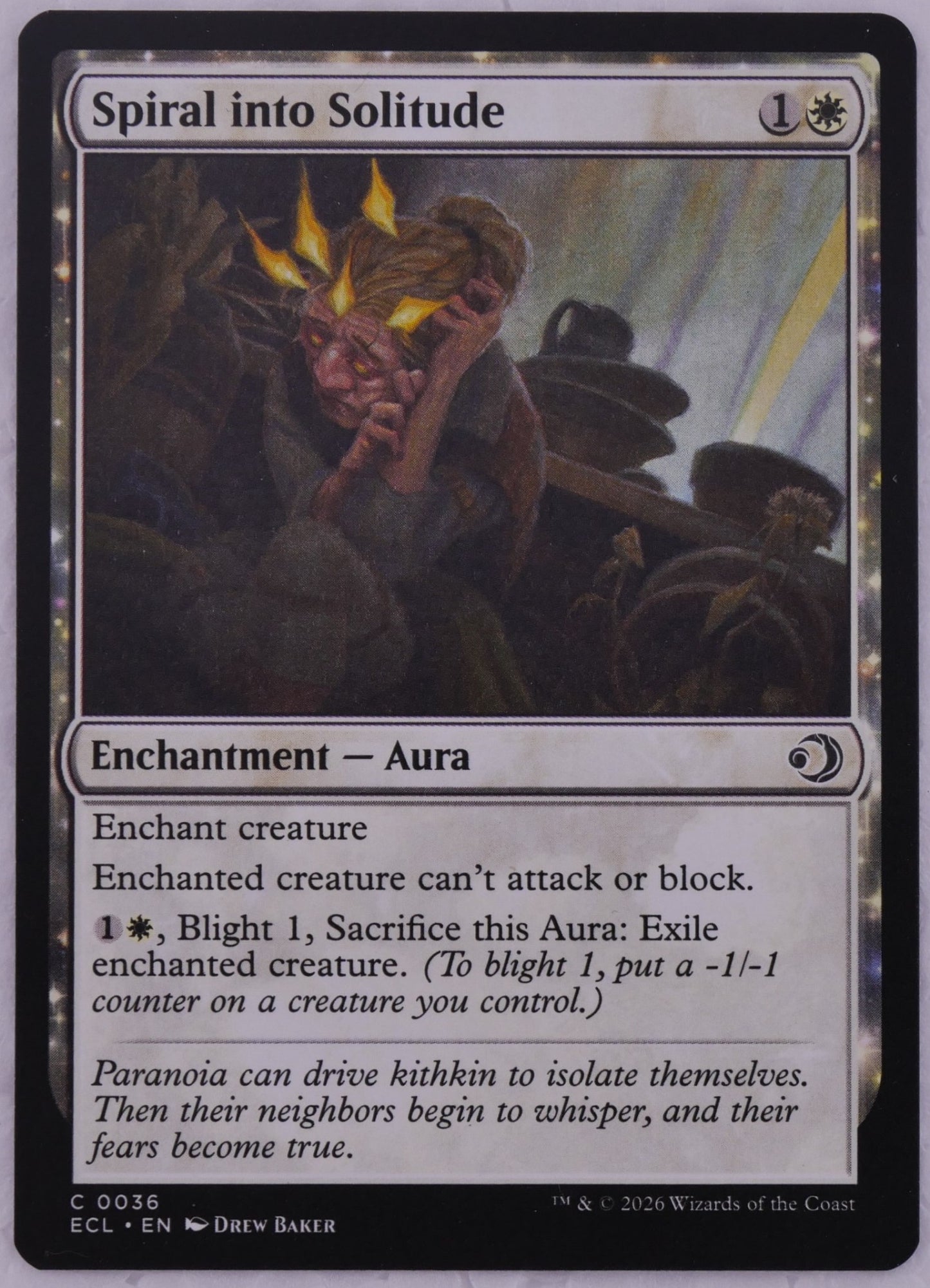 Spiral into Solitude ECL 0036 MTG Aura removal card, regular finish non-foil — DM Vault Co