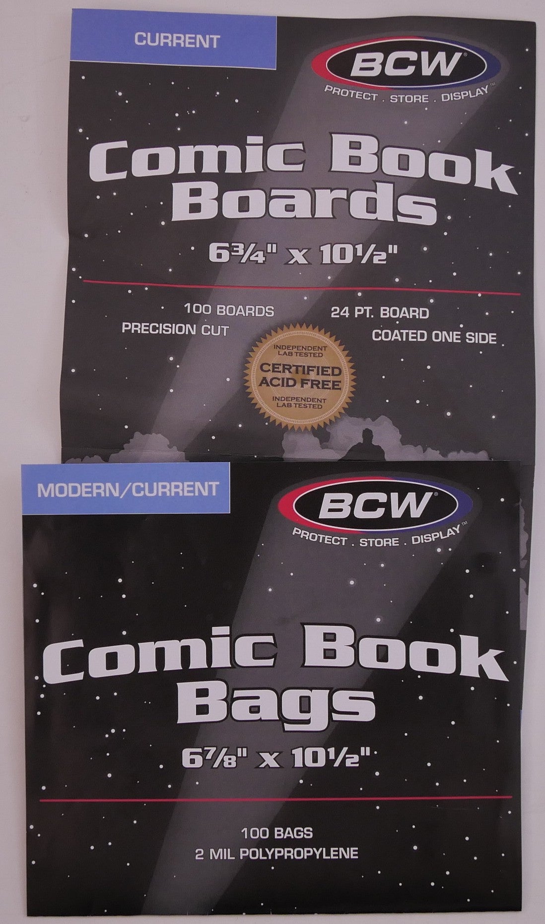 BCW Comic Bags & Boards 10 Pack Current Size 24pt Acid Free Protectors