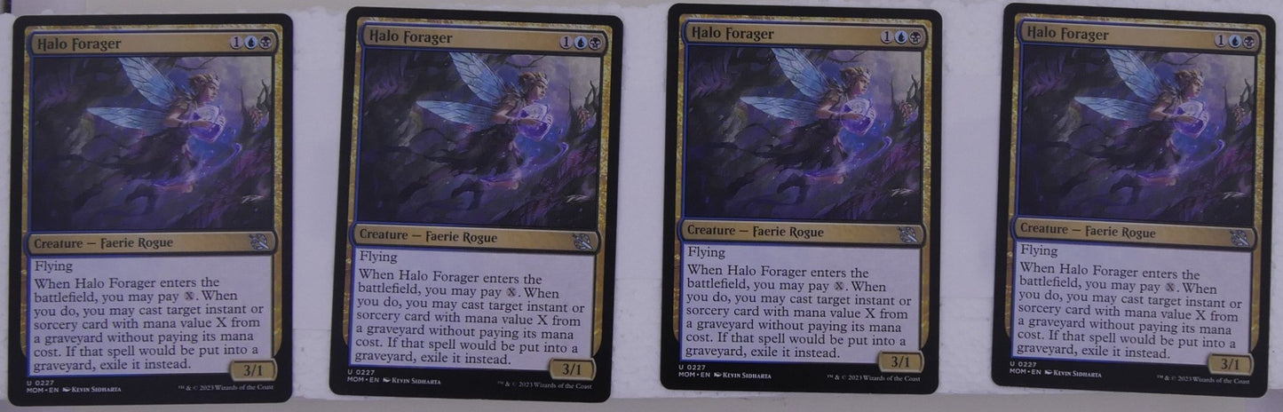 Halo Forager x4 regular finish from March of the Machine MOM 0227 MTG card lot by DM Vault Co