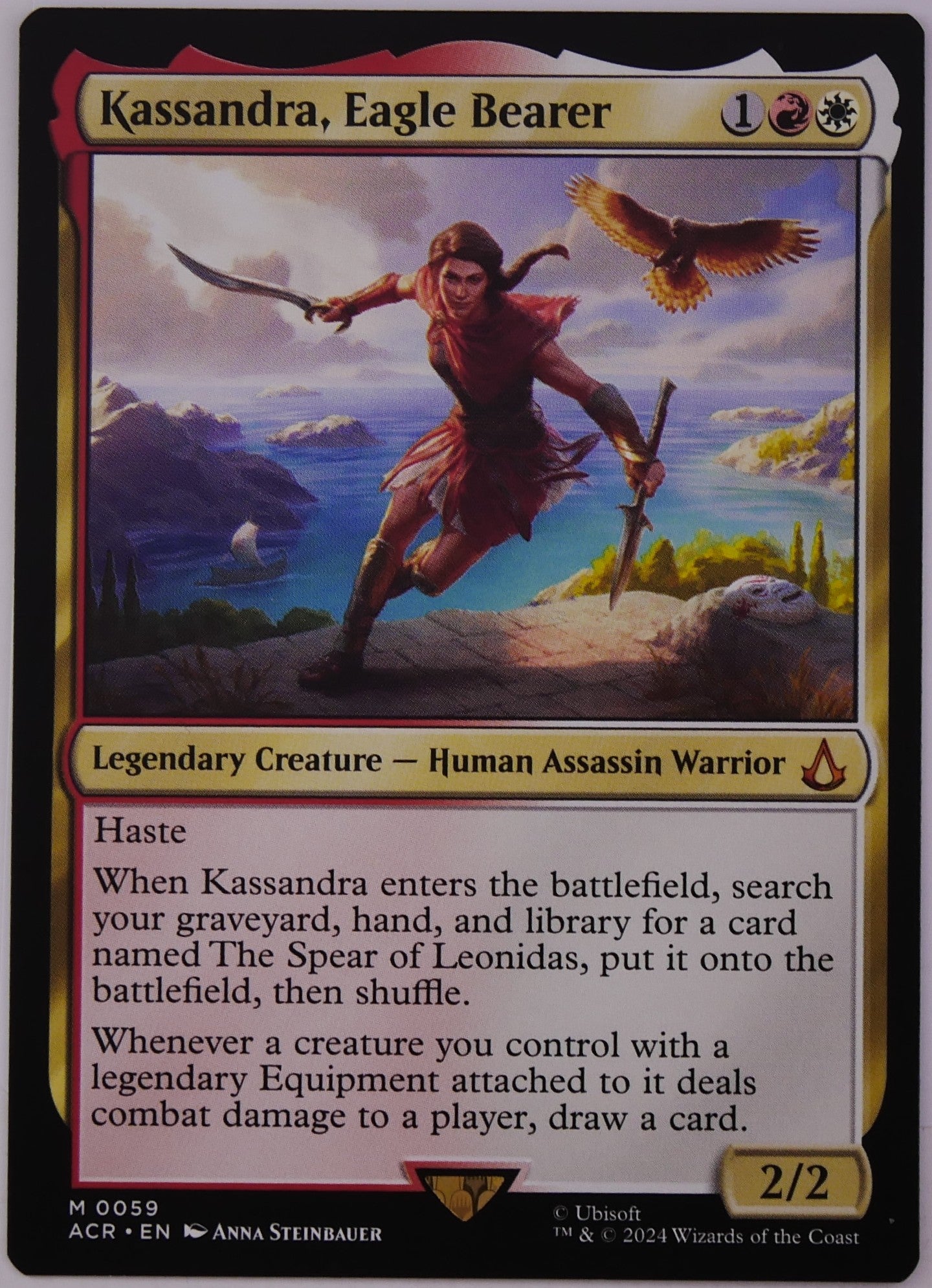 Kassandra Eagle Bearer ACR 059 MTG legendary Equipment synergy creature card by DM Vault Co