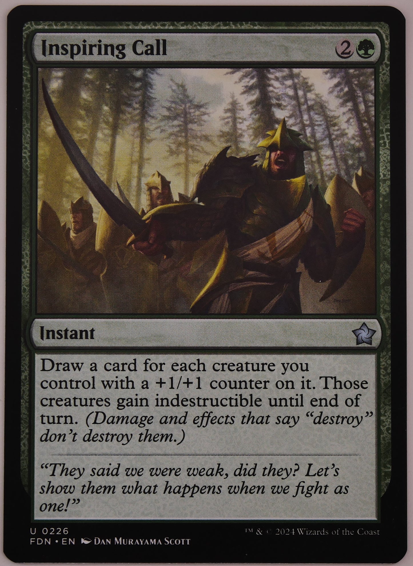 Inspiring Call FDN 226 regular finish MTG instant spell card from DM Vault Co