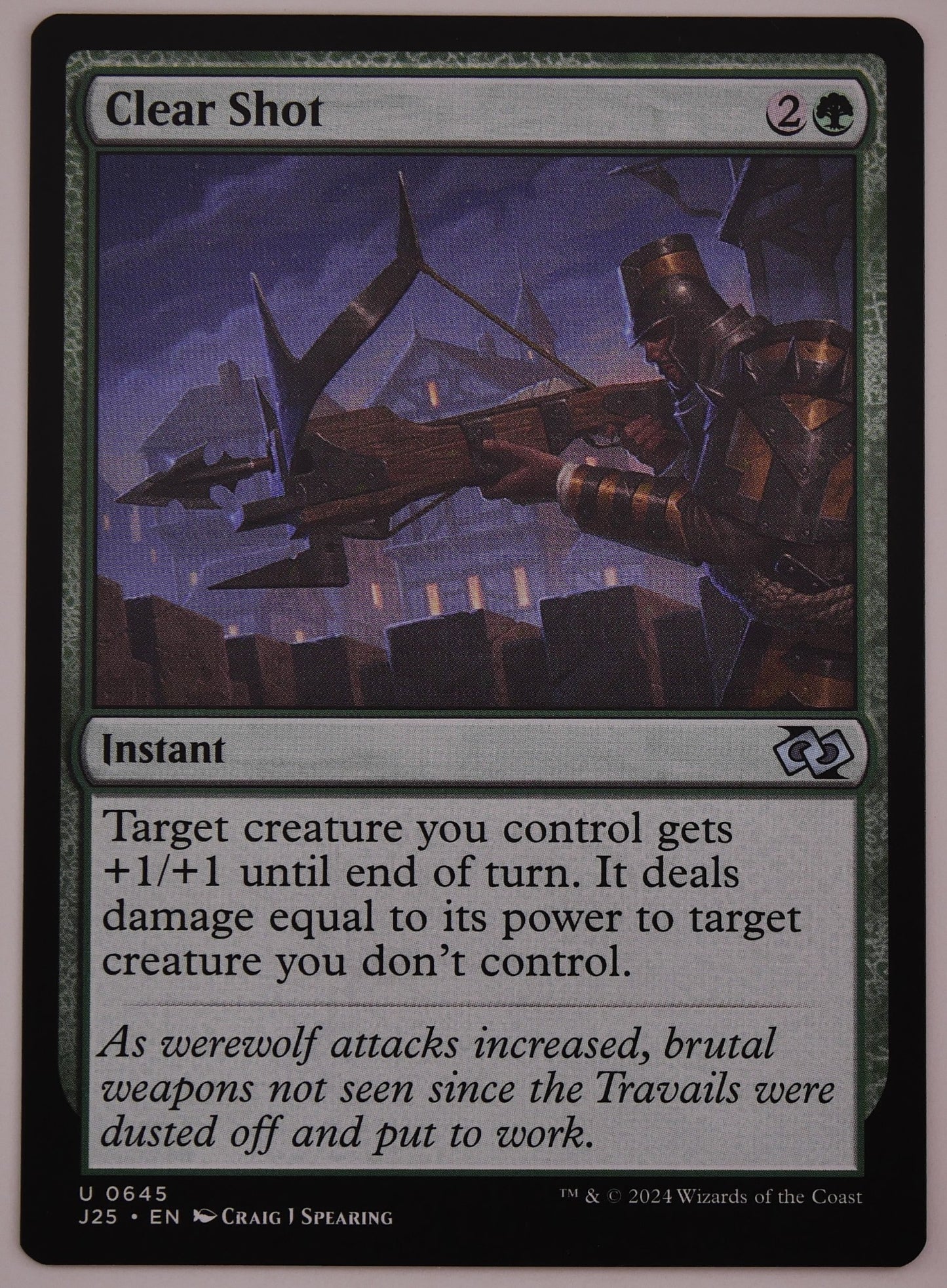 Clear Shot J25 645 MTG green instant removal spell card