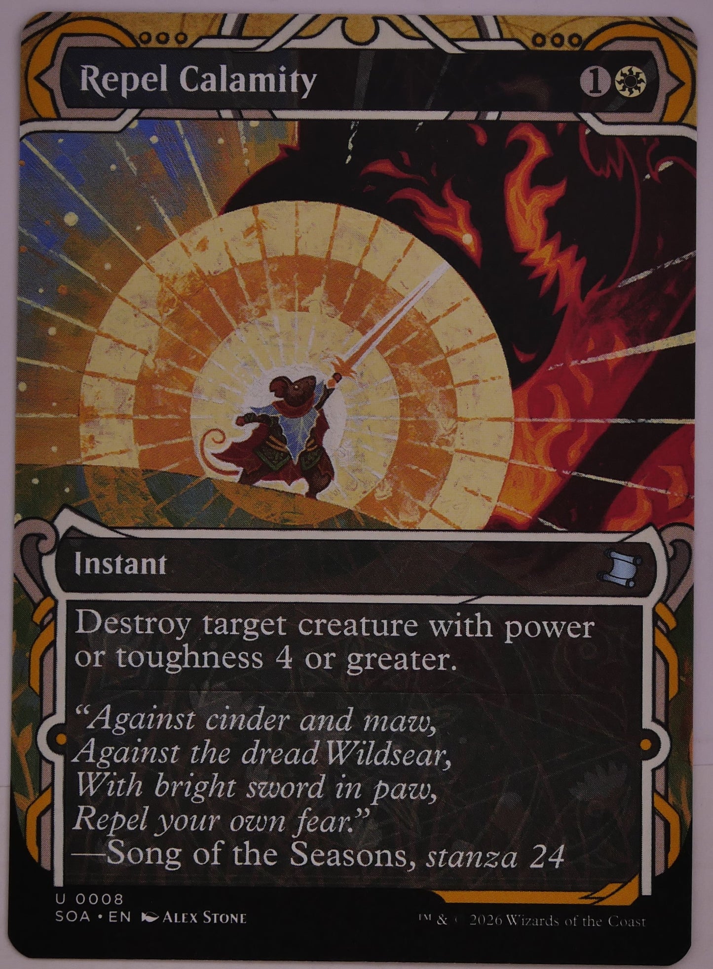 Repel Calamity SOA #008 Extended Art Regular Finish from Song of the Ages.