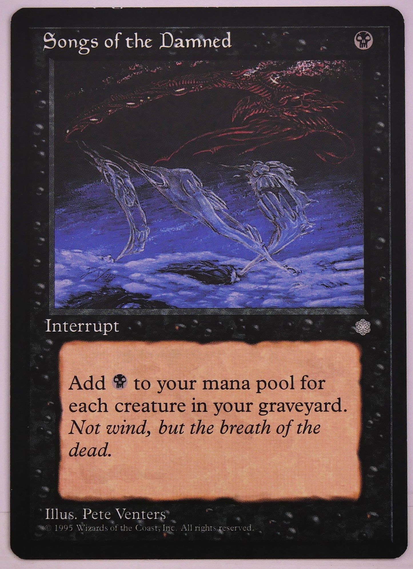 Songs of the Damned ICE MTG instant card from Ice Age featuring graveyard ramp and black mana generation | DM Vault Co