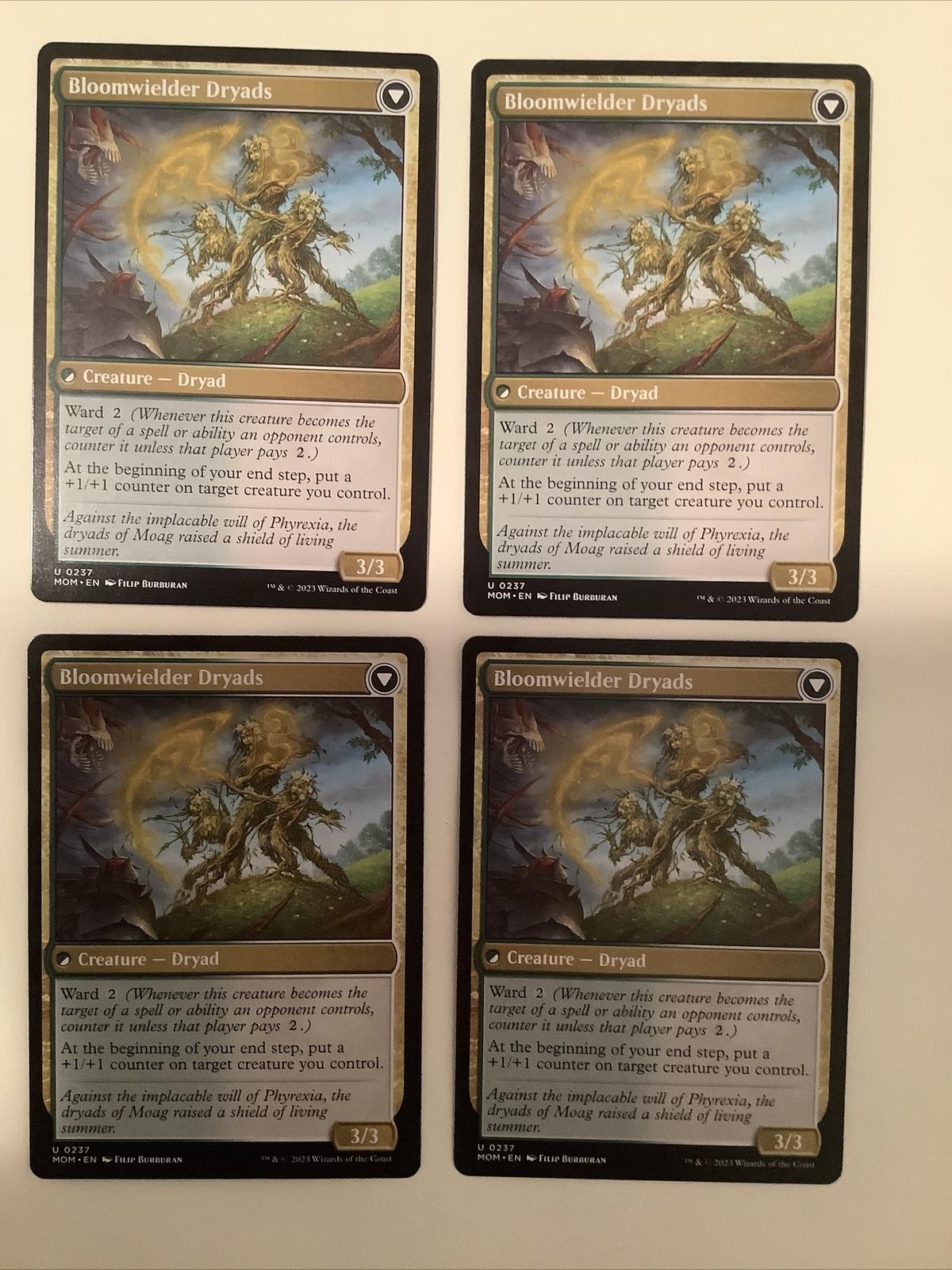 x4 Invasion of Moag // Bloomwielder Dryads MOM #237 MTG DFC Counters Payoff