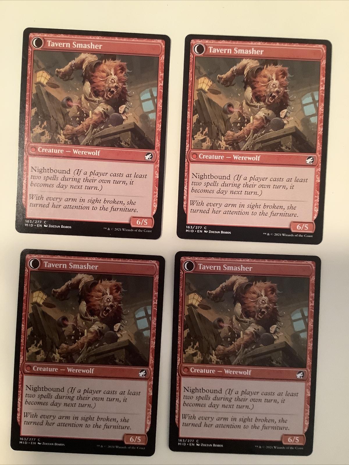 Tavern Ruffian x4 MTG MID 163 Werewolf Playset DFC