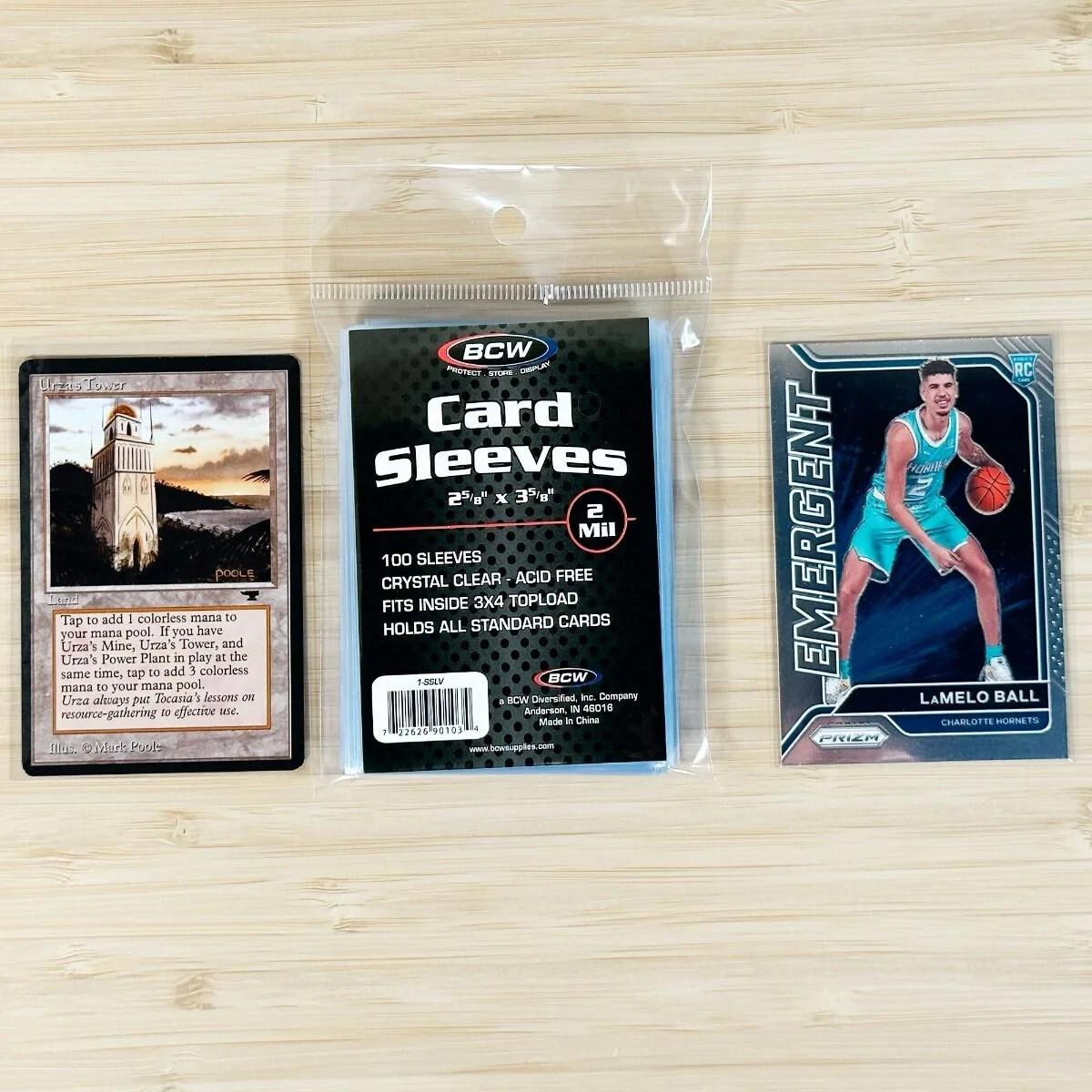 BCW Acid-Free Card Sleeves – 250 Count | Crystal Clear | Pokémon, MTG, Sports