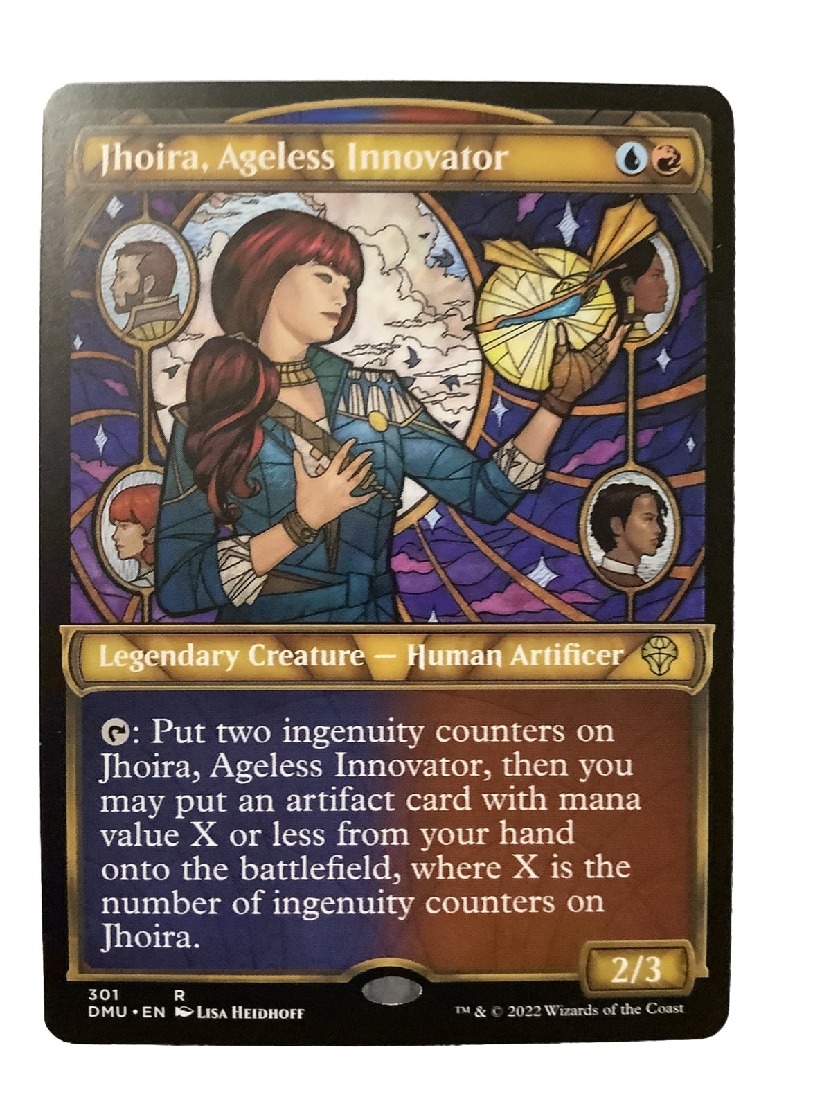 Jhoira Ageless Innovator showcase legendary MTG card from Dominaria United