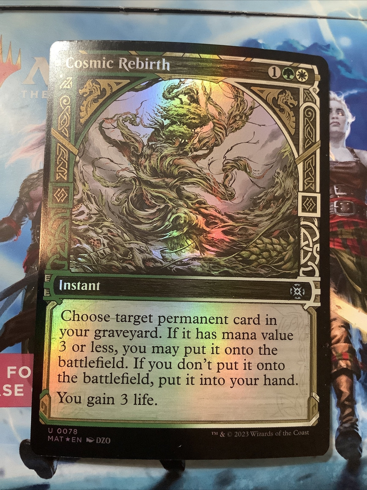 Cosmic Rebirth MAT 078 Showcase Foil from March of the Machine: The Aftermath.
