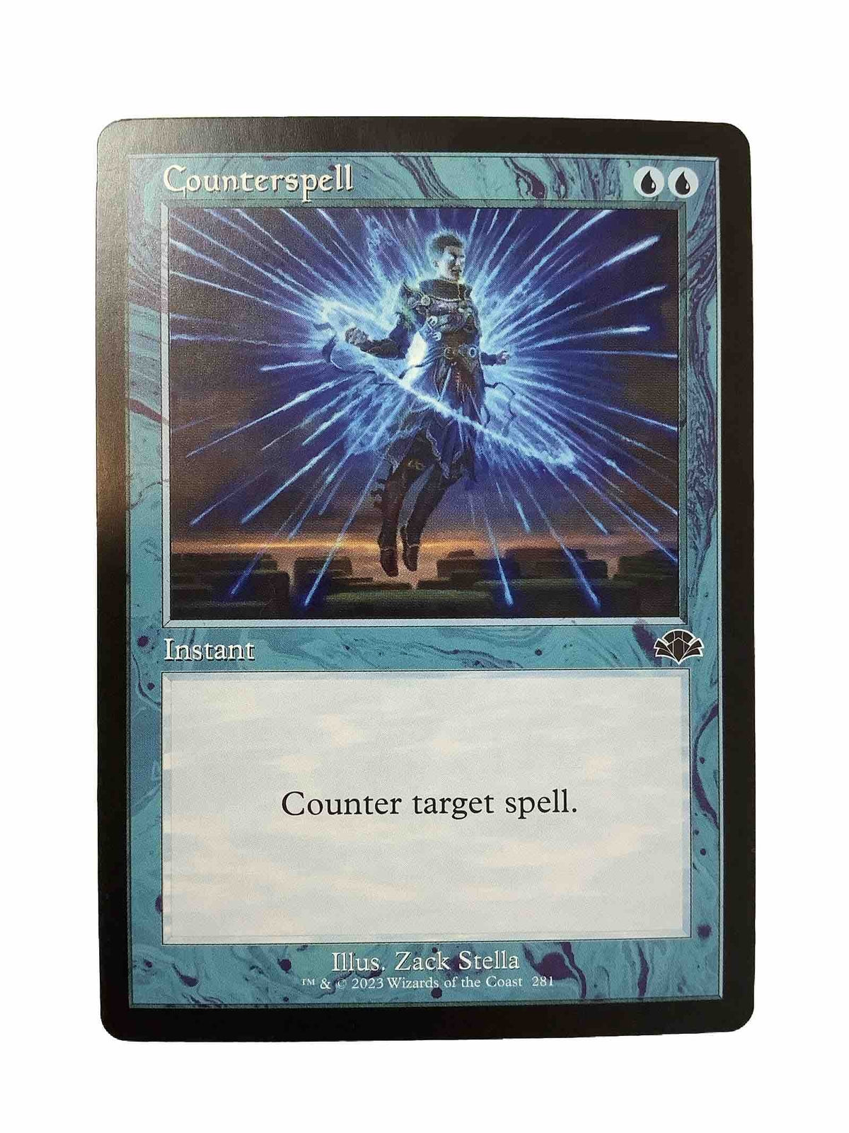 Magic the Gathering Counterspell retro frame instant card from Dominaria Remastered with classic blue spellburst artwork