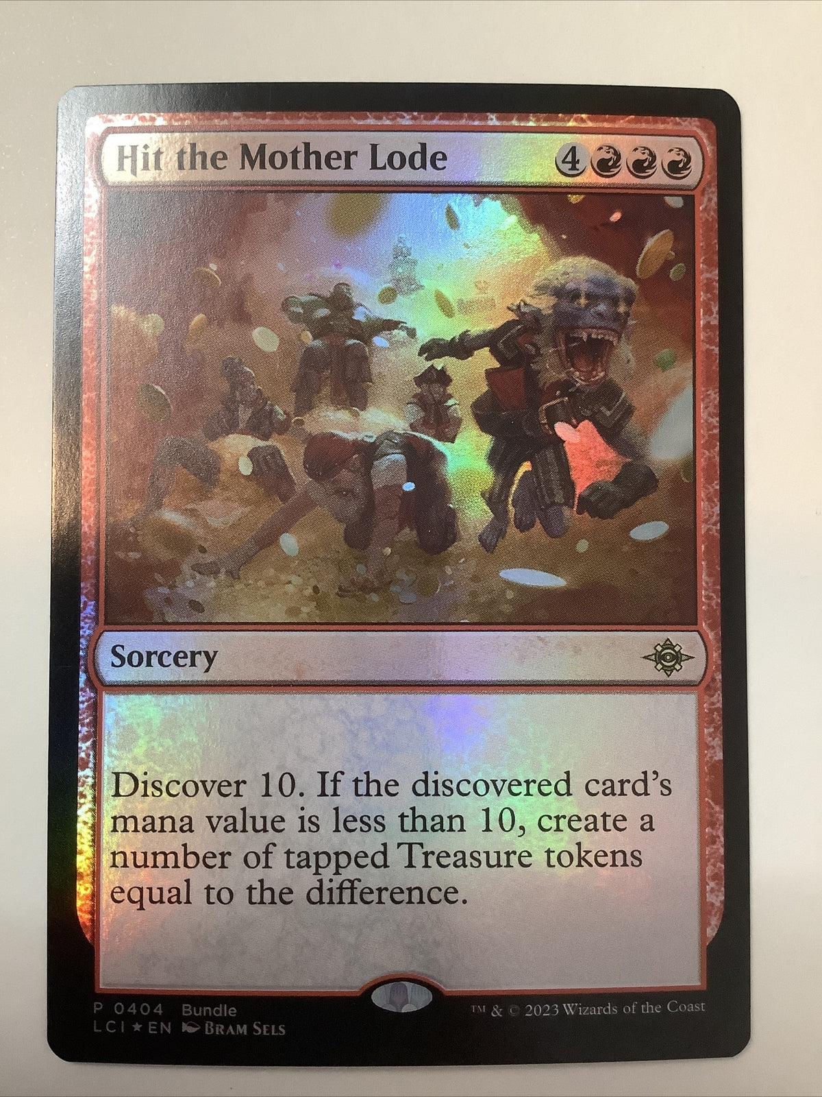 Hit the Mother Lode #404 foil Bundle promo from The Lost Caverns of Ixalan.