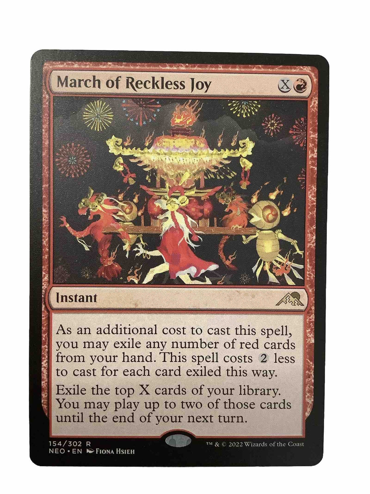 March of Reckless Joy NEO 154 regular finish MTG card front
