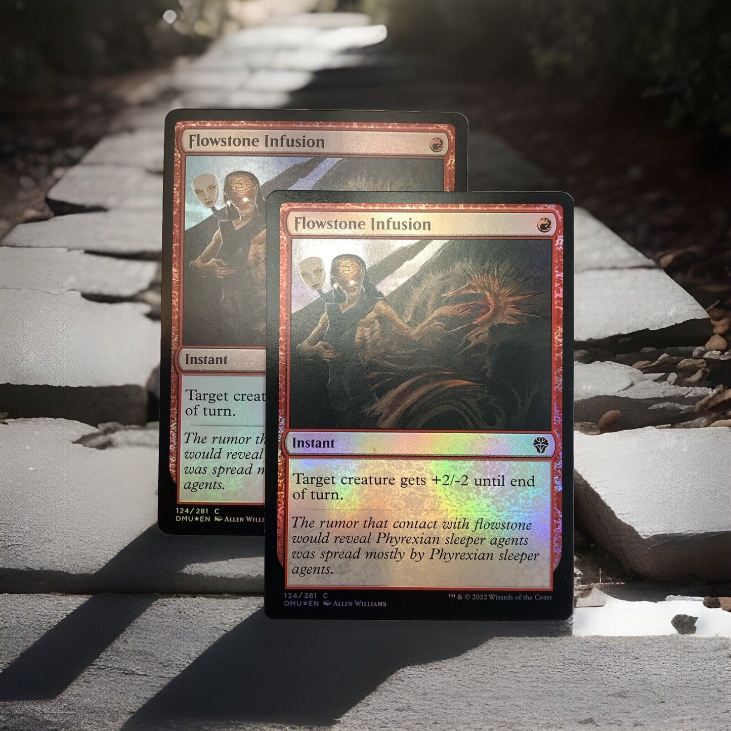Flowstone Infusion DMU 124 Foil Magic the Gathering card set of two.