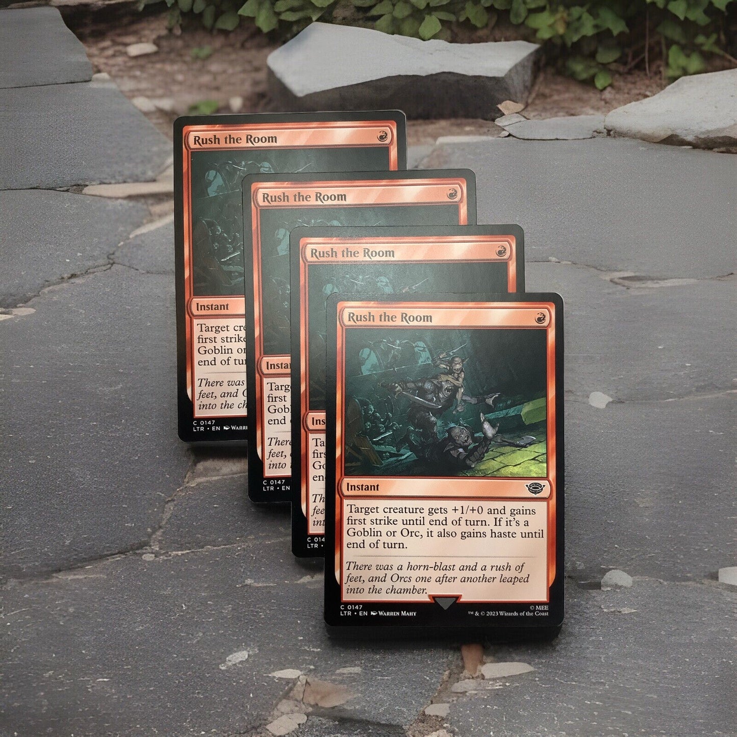 Magic: The Gathering card Rush the Room from The Lord of the Rings: Tales of Middle-earth, LTR 0147.