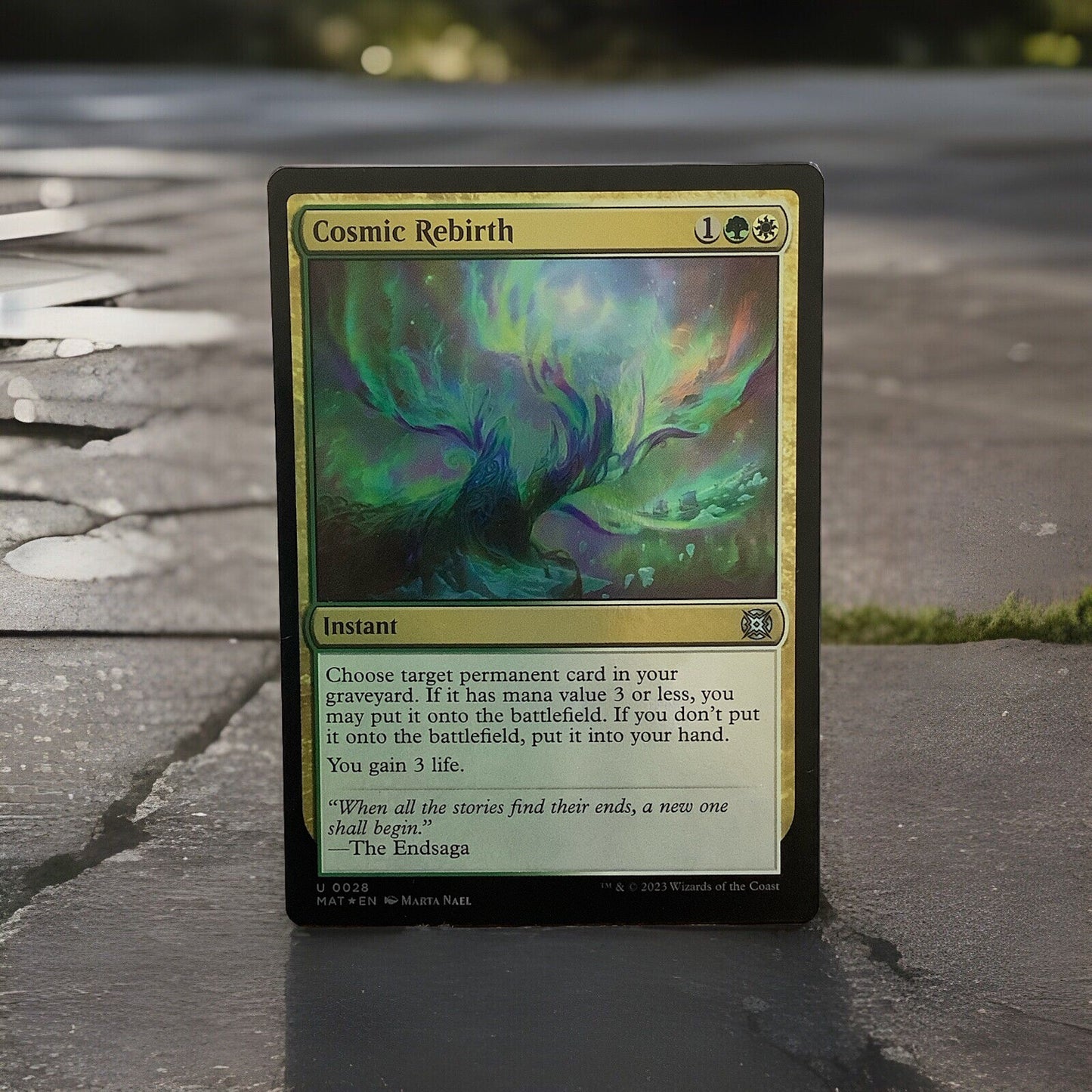 Cosmic Rebirth Foil MTG card from March of the Machine Aftermath MAT 28 by DM Vault Co