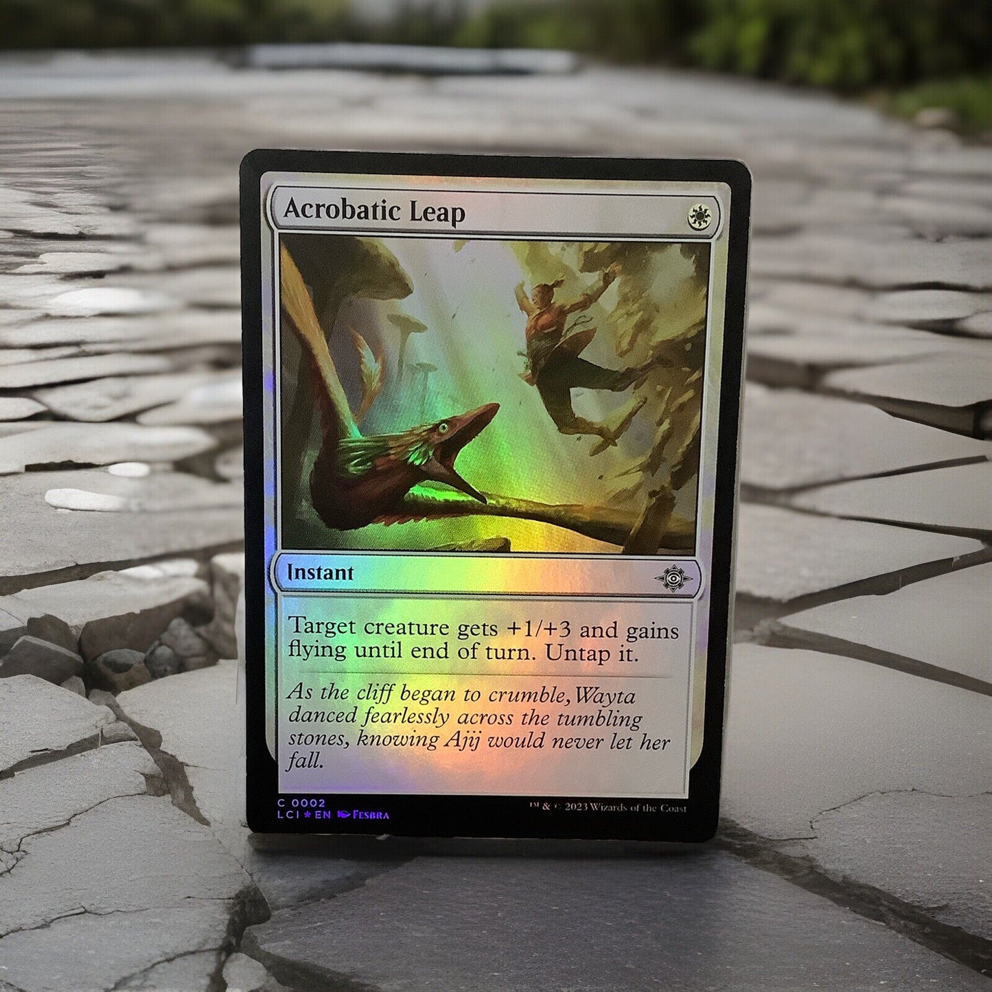 Acrobatic Leap LCI 002 Foil MTG white instant card from DM Vault Co