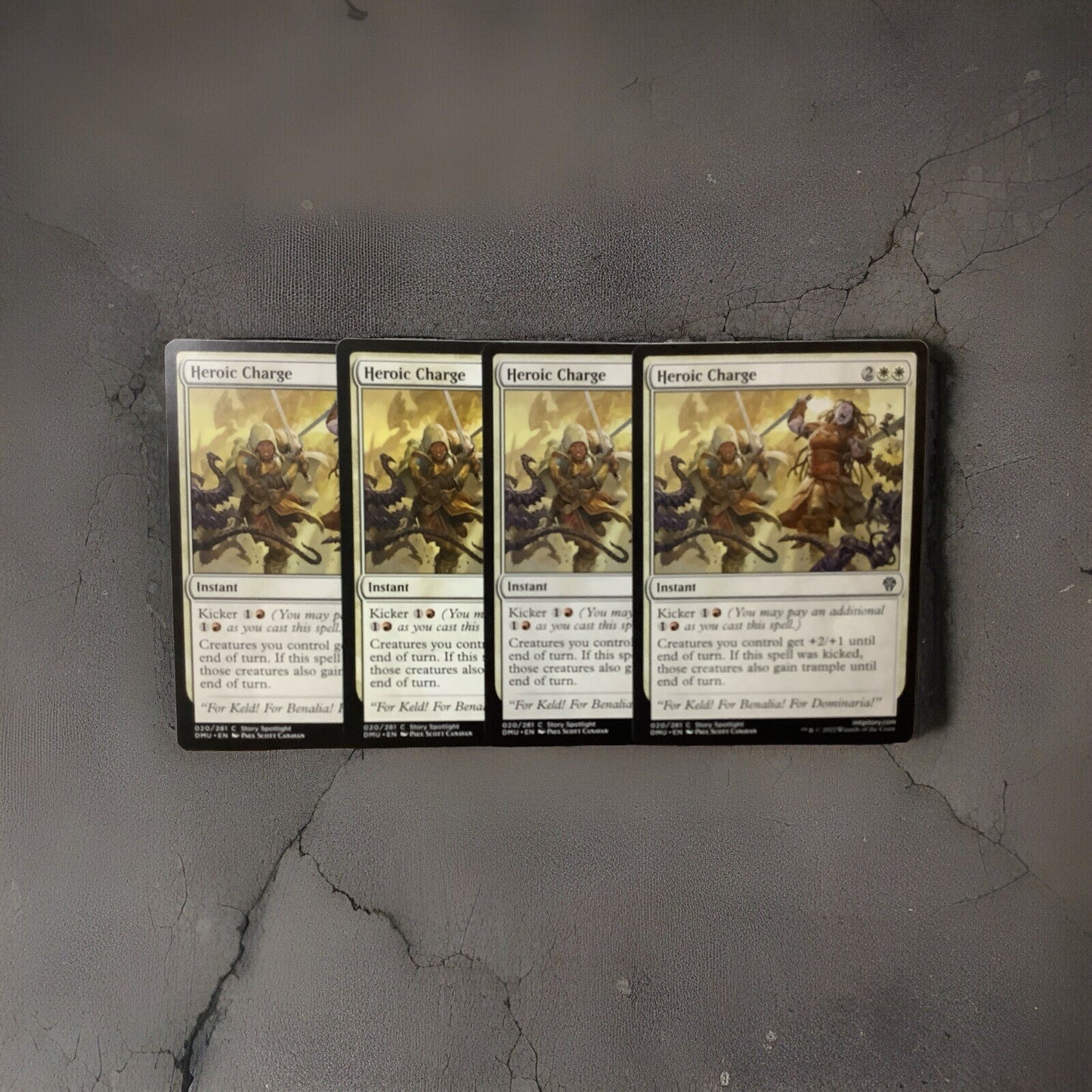 Heroic Charge x4 playset MTG DMU 020 combat trick cards