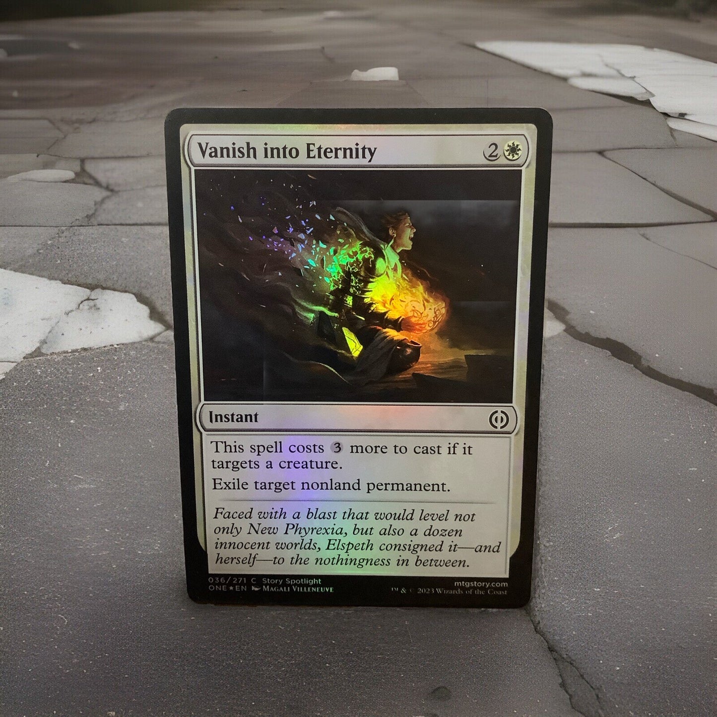 Vanish into Eternity ONE 36 foil Magic the Gathering instant card.