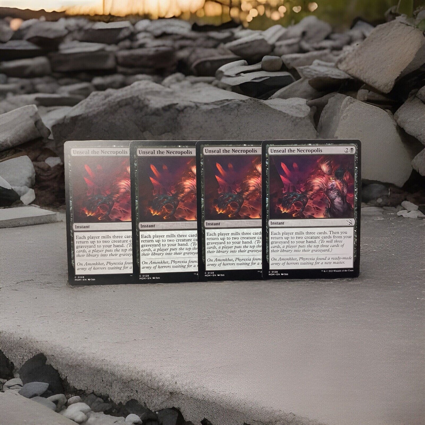 Unseal the Necropolis MOM 128 x4 regular finish MTG instant playset