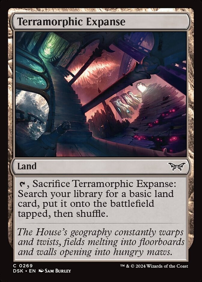Terramorphic Expanse regular finish MTG Duskmourn DSK 269 fetch land card from DM Vault Co