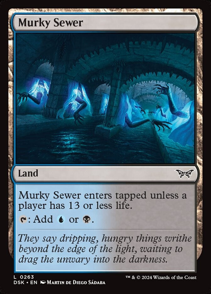 Murky Sewer DSK 263 Magic the Gathering blue black dual land card.