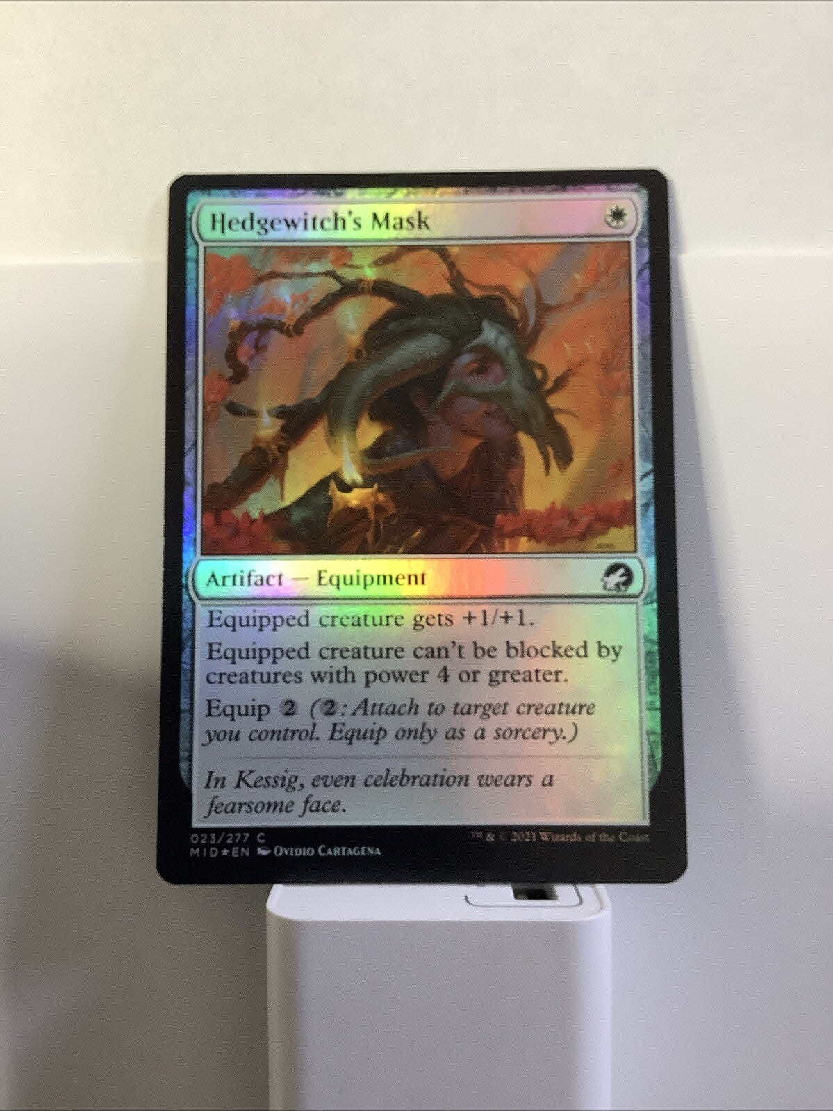 Hedgewitch's Mask #23 Foil from Innistrad: Midnight Hunt.