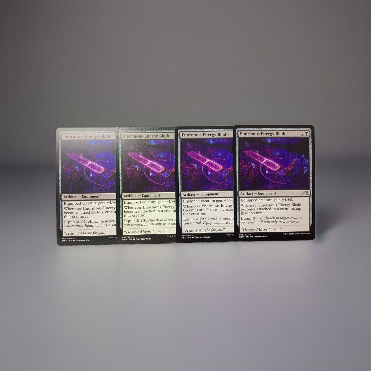 Enormous Energy Blade NEO 096 x4 playset Regular MTG cards DM Vault Co.