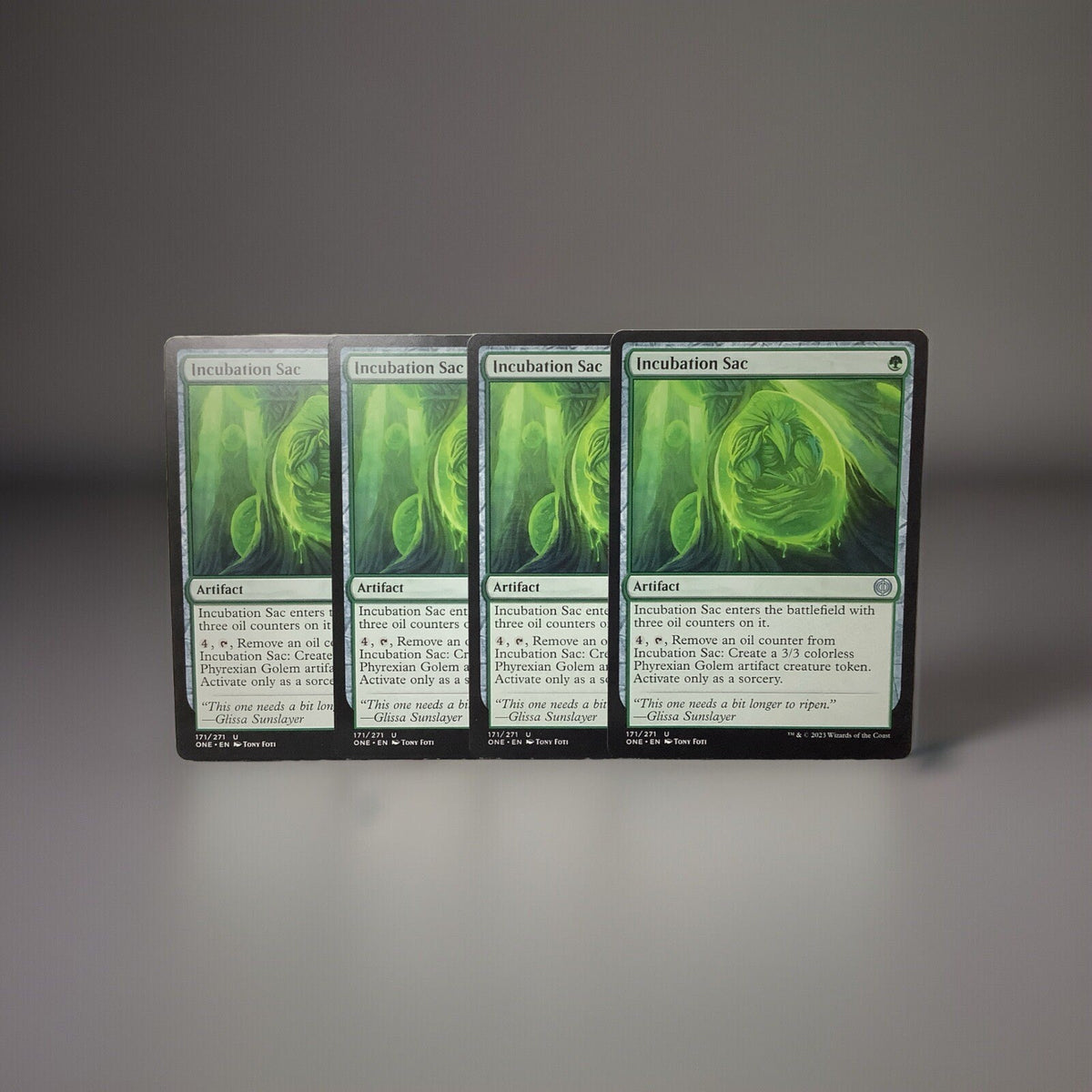 Incubation Sac ONE 171 x4 playset Regular MTG cards DM Vault Co.
