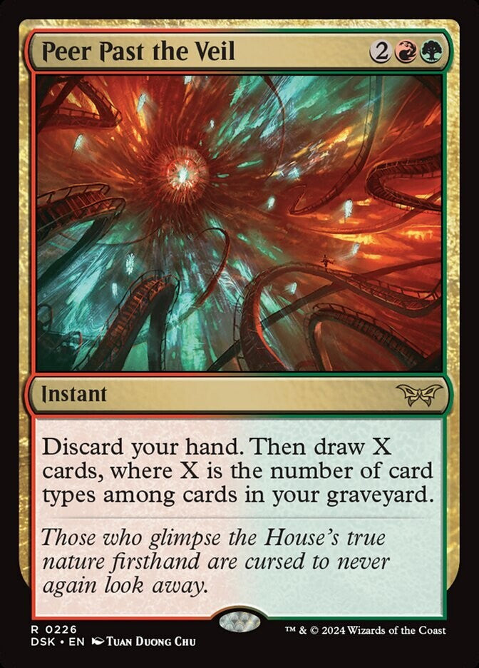 Peer Past the Veil DSK 226 Magic the Gathering instant card regular finish.