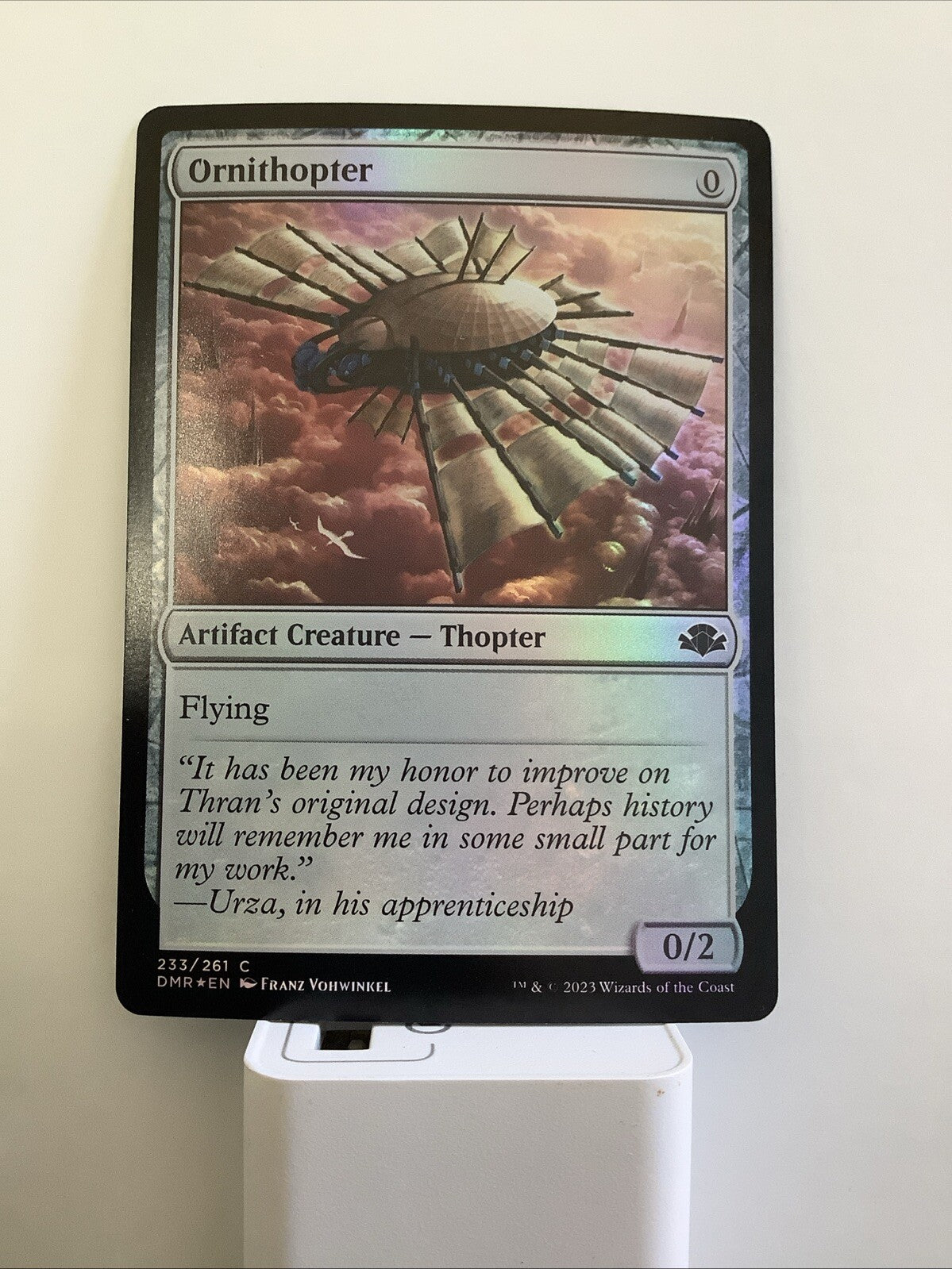 Ornithopter #233 Foil from Dominaria Remastered.