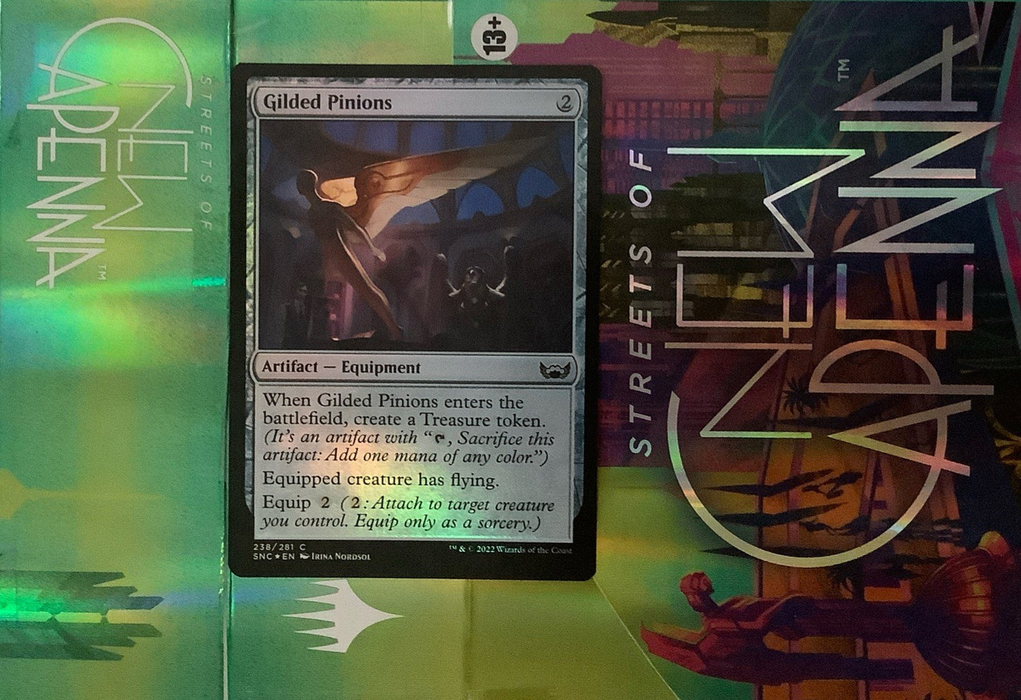 MTG SNC: Gilded Pinions (Artifact Equipment) Streets of New Capenna Foil 238