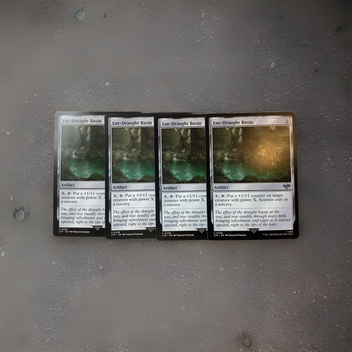 Ent-Draught Basin LTR 238 regular MTG artifact card x4 by DM Vault Co