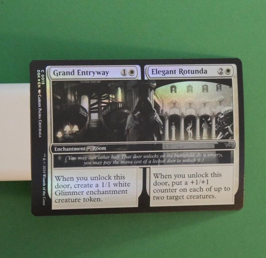 Grand Entryway // Elegant Rotunda Foil DSK 005 from Duskmourn. MTG Room enchantment card available from DM Vault Co.