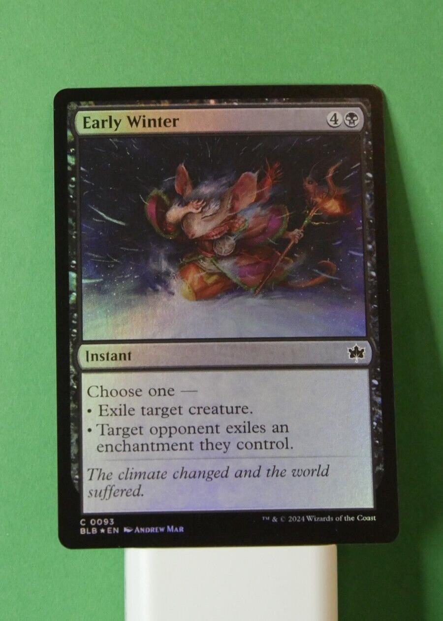 Early Winter Bloomburrow MTG foil instant card