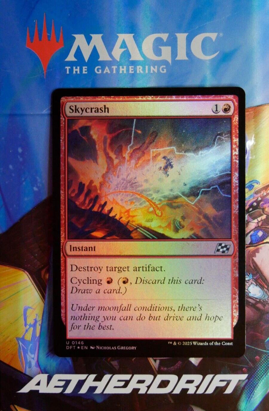 Skycrash Foil DFT 146 MTG card. Foil instant from Aetherdrift.