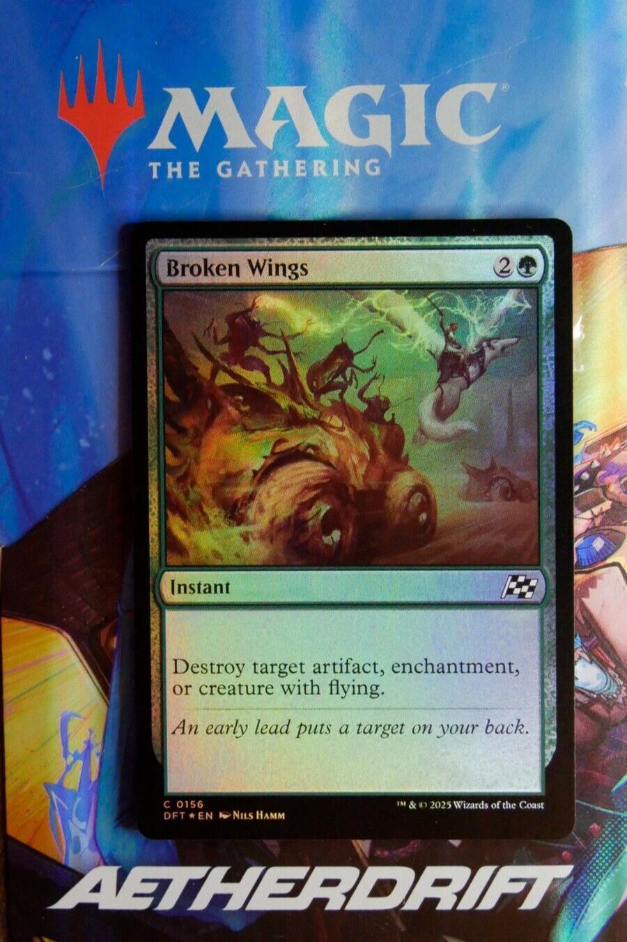Broken Wings MTG foil green instant removal artifact enchantment flying