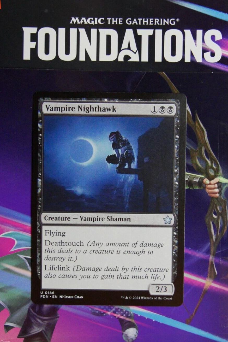 Vampire Nighthawk FDN 186 Regular MTG card DM Vault Co.