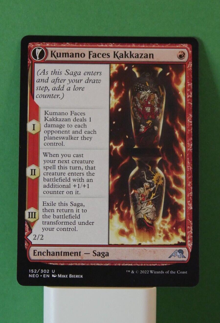 Kumano Faces Kakkazan x4 NEO 152 from Kamigawa: Neon Dynasty.