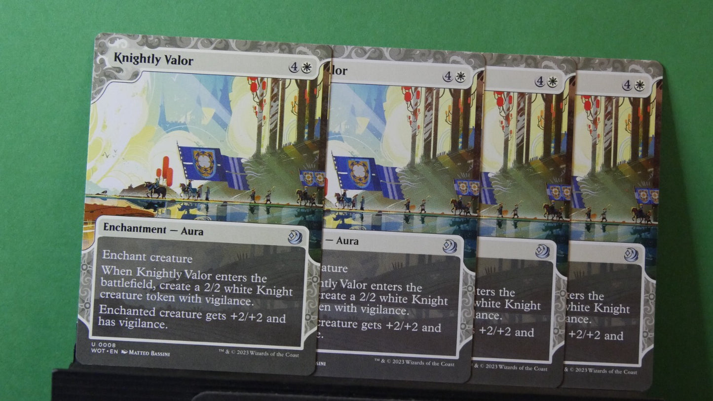 MTG WOT: X4 Knightly Valor Wilds of Eldraine: Enchanting Tales Regular 008