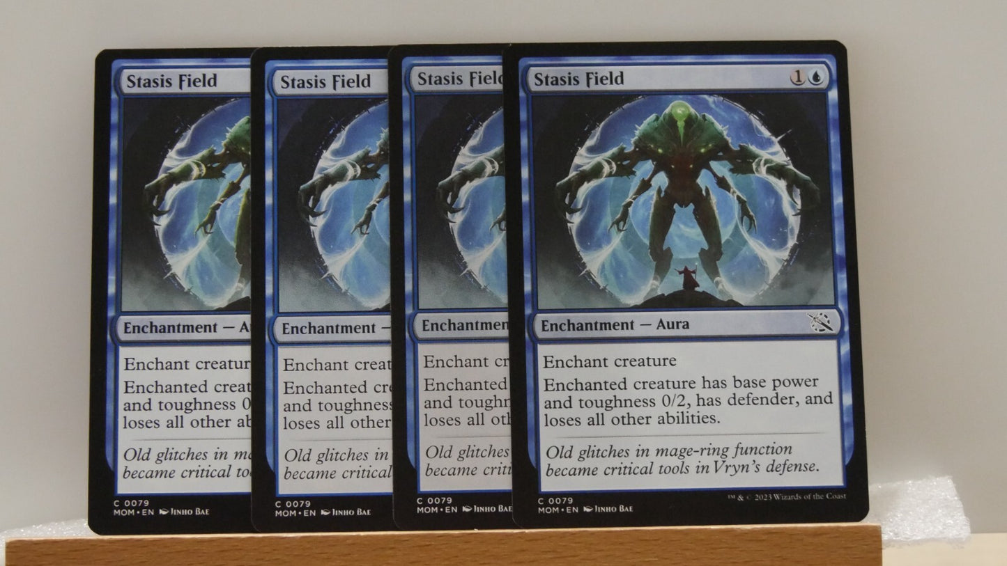 Stasis Field x4 Regular Finish Playset from March of the Machine (MOM) #079.