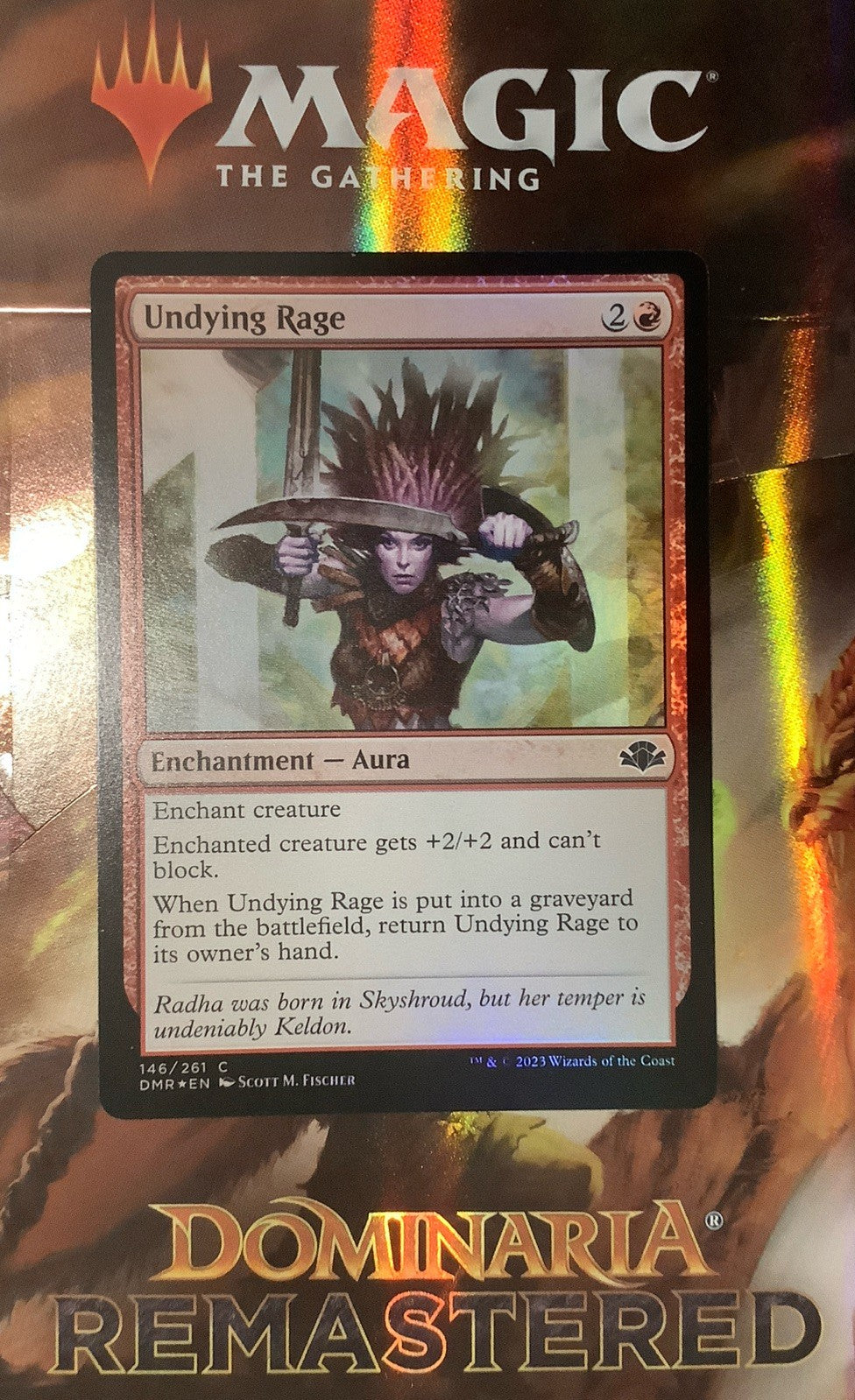Undying Rage Foil DMR 146 MTG Aura from Dominaria Remastered | DM Vault Co