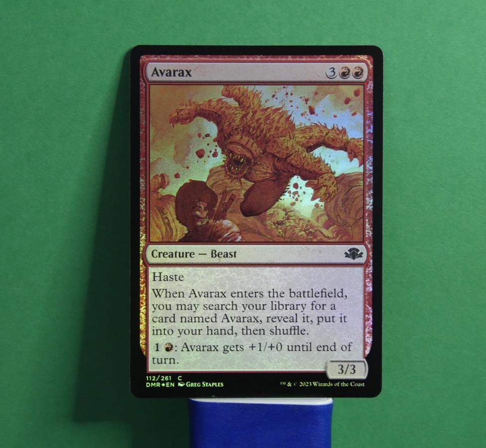 Avarax foil Dominaria Remastered Magic the Gathering red creature card
