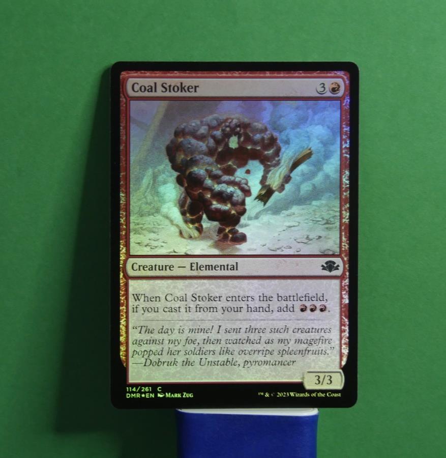 Coal Stoker Dominaria Remastered foil Magic the Gathering red elemental creature card