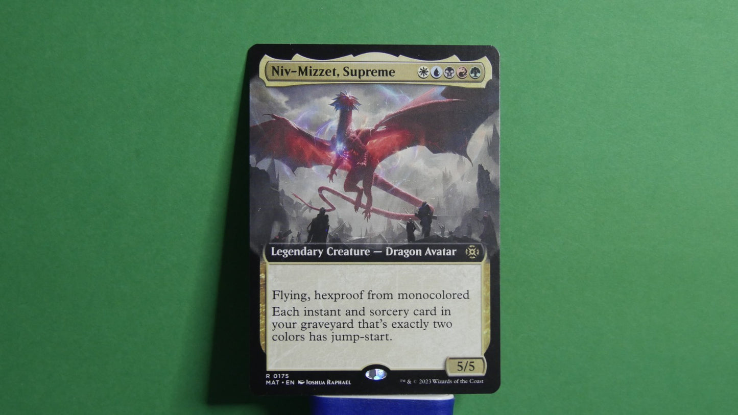 Niv-Mizzet, Supreme Extended Art MTG Legendary Dragon Avatar card 0175